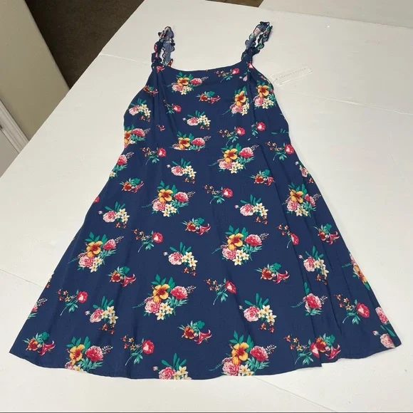 Society + Stitch Summer Dress Sz Large Blue Floral - Picture 9 of 15